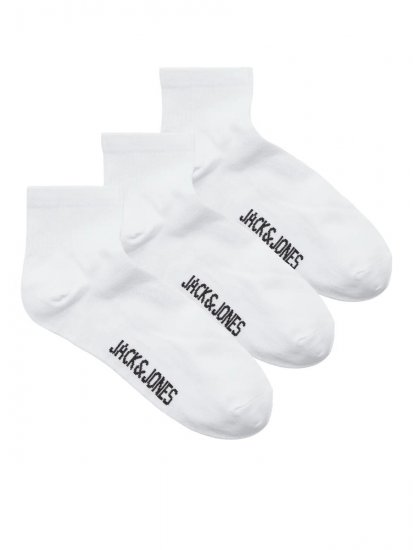 Jack & Jones Leon Skarpety tenisowe Biały 3-pack - Bielizna & stroje kąpielowe - Bielizna & Stroje kąpielowe 2XL-8XL