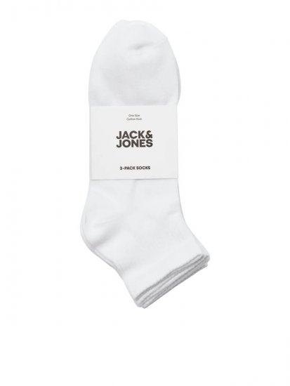 Jack & Jones Leon Skarpety tenisowe Biały 3-pack - Bielizna & stroje kąpielowe - Bielizna & Stroje kąpielowe 2XL-8XL