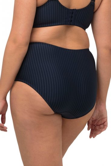 Ulla Popken 800279 Majtki w paski 2 szt. Granatowa - Majtki - 