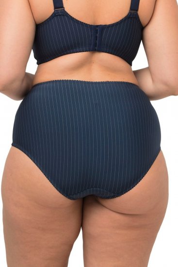Ulla Popken 800279 Majtki w paski 2 szt. Granatowa - Majtki - 