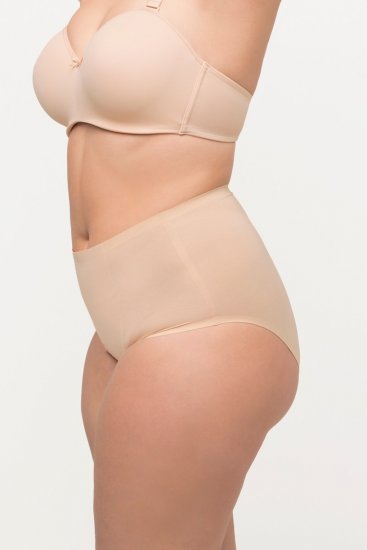 Ulla Popken 800498 Majtki modelujące z wysokim stanem Szampańska - Bielizna modelująca - 