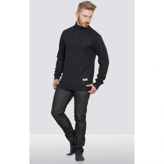 D555 Zane Sweater Navy - Bluzy & bluzy z kapturem - Bluzy & Bluzy z kapturem 2XL-12XL