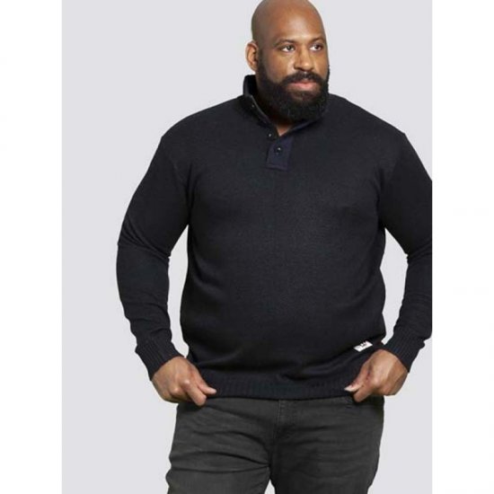 D555 Zane Sweater Navy - Bluzy & bluzy z kapturem - Bluzy & Bluzy z kapturem 2XL-12XL