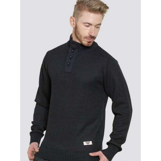 D555 Zane Sweater Navy - Bluzy & bluzy z kapturem - Bluzy & Bluzy z kapturem 2XL-12XL