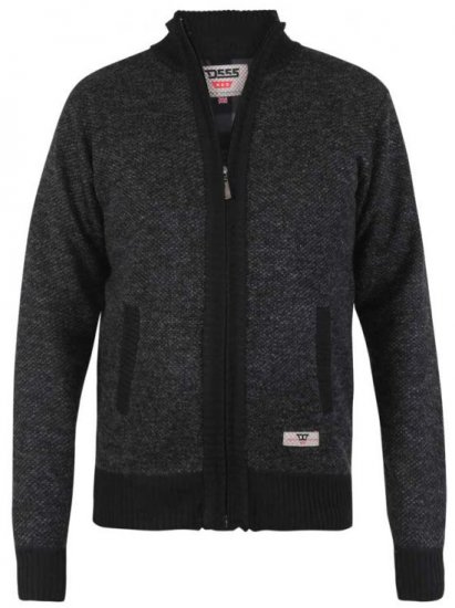 D555 Cavendish Black Jumper With Bonded Fleece Lining And Pocket - Bluzy & bluzy z kapturem - Bluzy & Bluzy z kapturem 2XL-12XL