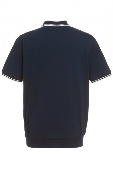 JP1880 802789 Koszulka polo z białym kontrastowym kołnierzykiem Granatowa - Koszulki polo - Koszulki Polo 2XL-8XL