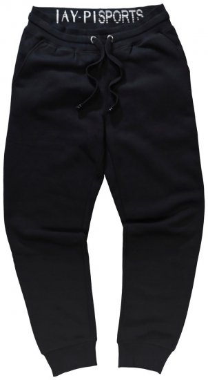 Jay-Pi 804175 Spodnie dresowe o wąskim kroju z kieszeniami bocznymi Czarna - Dresy & spodenki dresowe - Dresy & Spodnie Dresowe 2XL-12XL