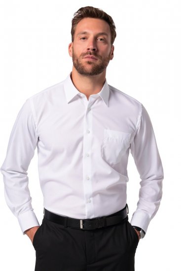 JP1880 804890 Niewymagająca prasowania koszula biznesowa z długim rękawem Biały - Koszule - Koszule 2XL-10XL