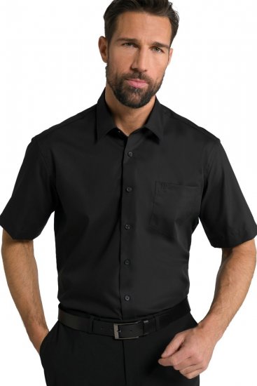 JP1880 804891 Koszula z krótkim rękawem Czarna - Koszule - Koszule 2XL-10XL
