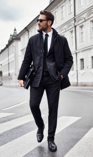 JP1880 Kelto Flexnamic Business Suit Black - Garnitury - Garnitury dużych rozmiarach