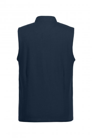 JP1880 Mottled Stretch Knit Stand-up Collar Vest Navy Blue - Kurtki Męskie Duże Rozmiary - Kurtki Duże rozmiary 2XL-8XL