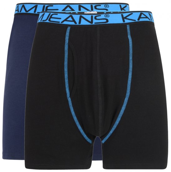 Kam Jeans Boxershorts Black and Navy 2-Pack - Bielizna & stroje kąpielowe - Bielizna & Stroje kąpielowe 2XL-8XL