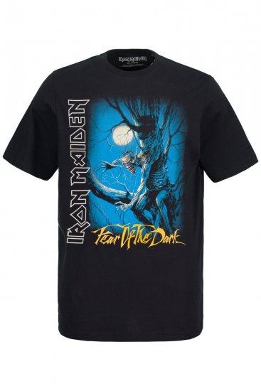 JP1880 Iron Maiden Graphic Comfort Fit Band T-Shirt Black - Koszulki - T-shirty meskie Duże Rozmiary - 2XL-14XL