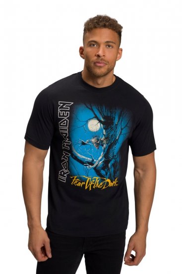 JP1880 Iron Maiden Graphic Comfort Fit Band T-Shirt Black - Koszulki - T-shirty meskie Duże Rozmiary - 2XL-14XL