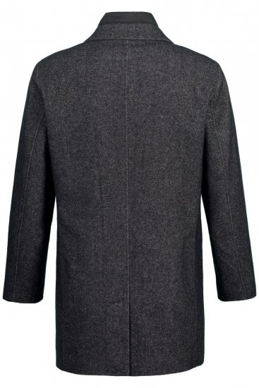 JP1880 Coat Wool Blend Quilted Insert Black - Kurtki Męskie Duże Rozmiary - Kurtki Duże rozmiary 2XL-8XL