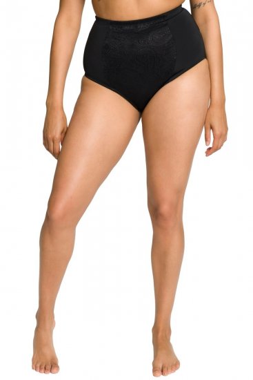 Ulla Popken 809604 Majtki modelujące Czarna - Bielizna modelująca - 