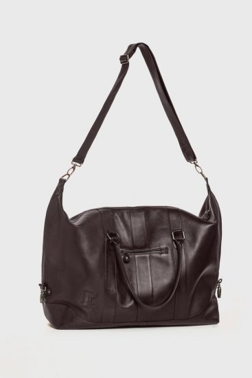 JP1880 810787 Torba weekendowa ze skóry jagnięcej nappa Ciemnobrązowy - Torby - 