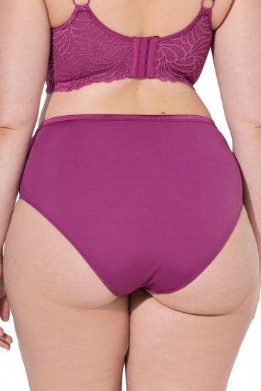 Ulla Popken 811602 Majtki z koronką Ciemnofioletowa - Majtki - 