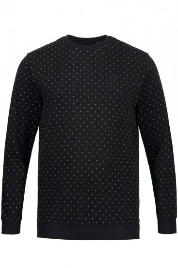 JP1880 Two-piece Pyjamas Long Sleeve and Long Trousers Black - Bielizna & stroje kąpielowe - Bielizna & Stroje kąpielowe 2XL-8XL