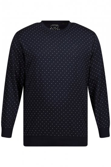 JP1880 Pyjamas Two-piece Long Sleeve and Long Trousers Navy - Bielizna & stroje kąpielowe - Bielizna & Stroje kąpielowe 2XL-8XL
