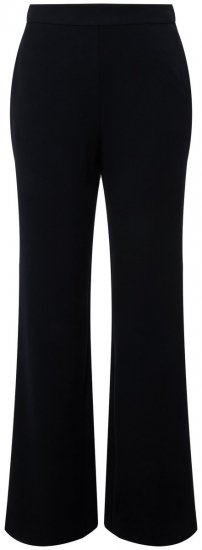 Ulla Popken 813306 Szerokie spodnie garniturowe z gumką w pasie Granatowa - Spodnie materiałowe - Szerokie spodnie damskie plus size