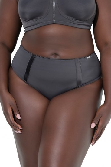 Ulla Popken 815268 Majtki w paski Antracytowa - Majtki - 