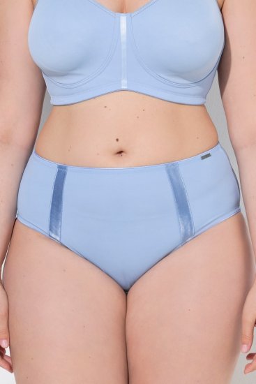 Ulla Popken 815268 Majtki w paski Jasnoniebieska - Majtki - 
