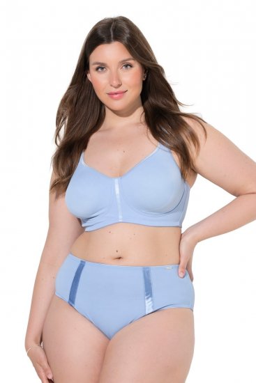 Ulla Popken 815268 Majtki w paski Jasnoniebieska - Majtki - 