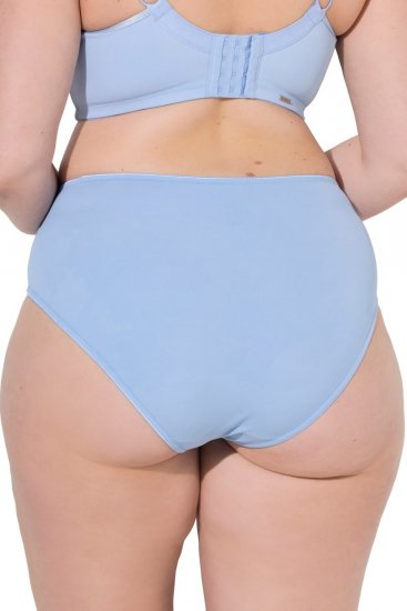 Ulla Popken 815268 Majtki w paski Jasnoniebieska - Majtki - 