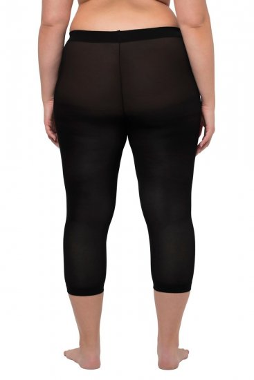 Ulla Popken 815580 Legginsy rajstopowe 3/4 z ochroną ud 80 den Czarna - Rajstopy & skarpetki - 