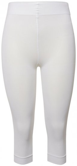 Ulla Popken 815580 Legginsy rajstopowe 3/4 z ochroną ud 80 den Biały - Rajstopy & skarpetki - 