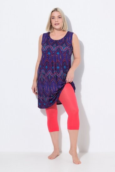 Ulla Popken 815580 Legginsy rajstopowe 3/4 z ochroną ud 80 den Jasnoczerwona - Rajstopy & skarpetki - 