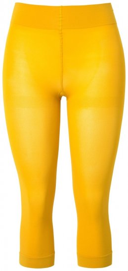 Ulla Popken 815580 Legginsy rajstopowe 3/4 z ochroną ud 80 den Musztardowa - Rajstopy & skarpetki - 