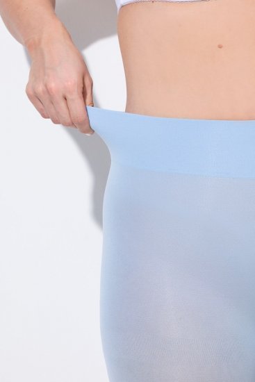 Ulla Popken 815580 Legginsy rajstopowe 3/4 z ochroną ud 80 den Jasnoniebieska - Rajstopy & skarpetki - 