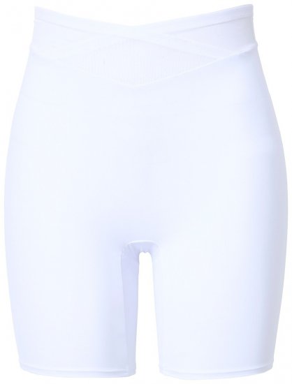 Ulla Popken 816440 Szorty modelujące z wysokim stanem Biały - Bielizna modelująca - 