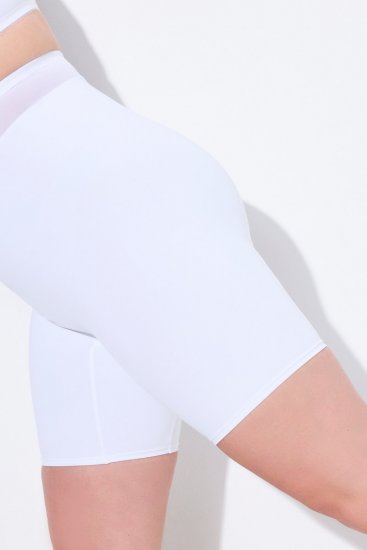 Ulla Popken 816440 Szorty modelujące z wysokim stanem Biały - Bielizna modelująca - 