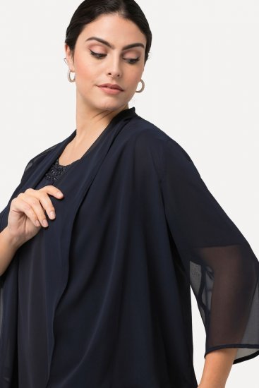 Ulla Popken 817211 Żakiet Granatowa - Kurtki - Kurtki dla kobiet w dużych rozmiarach