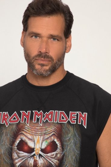 JP1880 Iron Maiden Graphic Comfort Fit Band Tank Top Black - Koszulki - T-shirty meskie Duże Rozmiary - 2XL-14XL