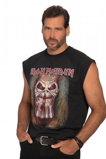JP1880 Iron Maiden Graphic Comfort Fit Band Tank Top Black - Koszulki - T-shirty meskie Duże Rozmiary - 2XL-14XL