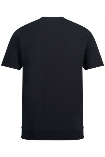 JP1880 818628 Koszulka Henley z krojem na brzuch Czarna - Koszulki - T-shirty meskie Duże Rozmiary - 2XL-14XL