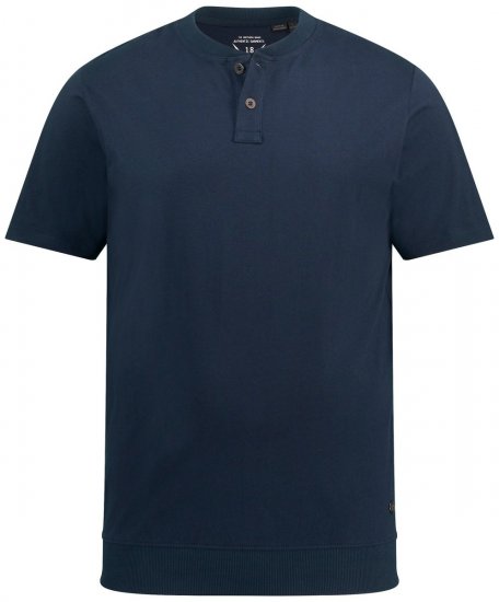JP1880 818628 Koszulka Henley z krojem na brzuch Granatowa - Koszulki - T-shirty meskie Duże Rozmiary - 2XL-14XL