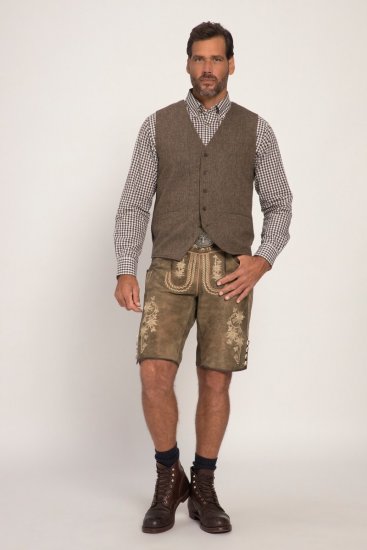 JP1880 Vest Tweed Wool Blend Traditional Light Brown - Garnitury - Garnitury dużych rozmiarach