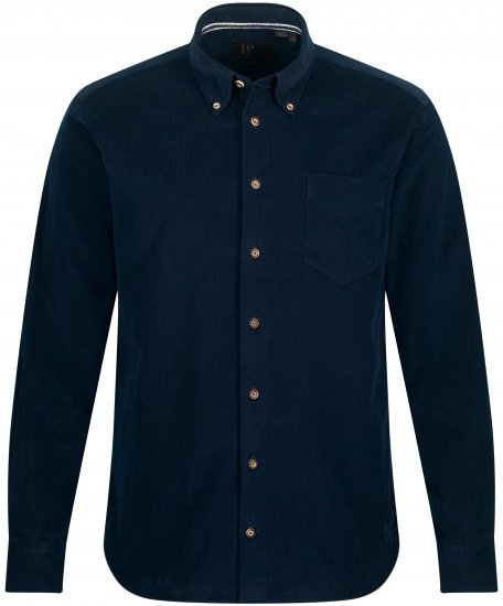 JP1880 Modern Fit Buttoned Collar Cotton Shirt Navy Blue - Koszule - Koszule 2XL-10XL
