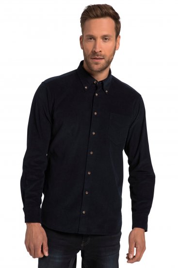 JP1880 Modern Fit Buttoned Collar Cotton Shirt Navy Blue - Koszule - Koszule 2XL-10XL