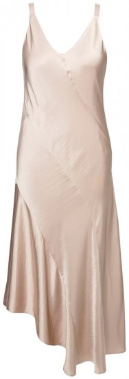 Ulla Popken 820341 Satynowa sukienka bez rękawów Taupe - Sukienki wieczorowe - Wieczorowe sukienki plus size