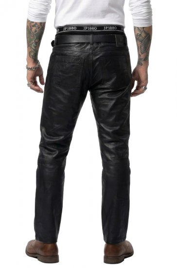 JP1880 Leather Pants Regular Fit Finest Lamb Nappa Black - Dżinsy & spodnie - Dżinsy i Spodnie - W40-W70