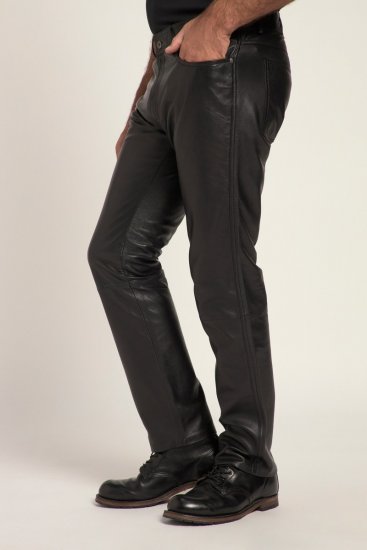 JP1880 Leather Pants Regular Fit Finest Lamb Nappa Black - Dżinsy & spodnie - Dżinsy i Spodnie - W40-W70