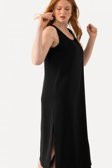 Ulla Popken 823276 Sukienka bez rękawów Czarna - Sukienki maxi - Sukienki maxi w dużych rozmiarach