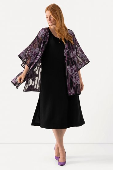 Ulla Popken 823276 Sukienka bez rękawów Czarna - Sukienki maxi - Sukienki maxi w dużych rozmiarach