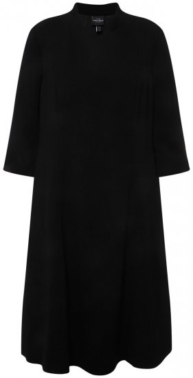 Ulla Popken 823290 Sukienka midi z dekoltem w szpic Czarna - Sukienki midi - Sukienki midi w dużych rozmiarach